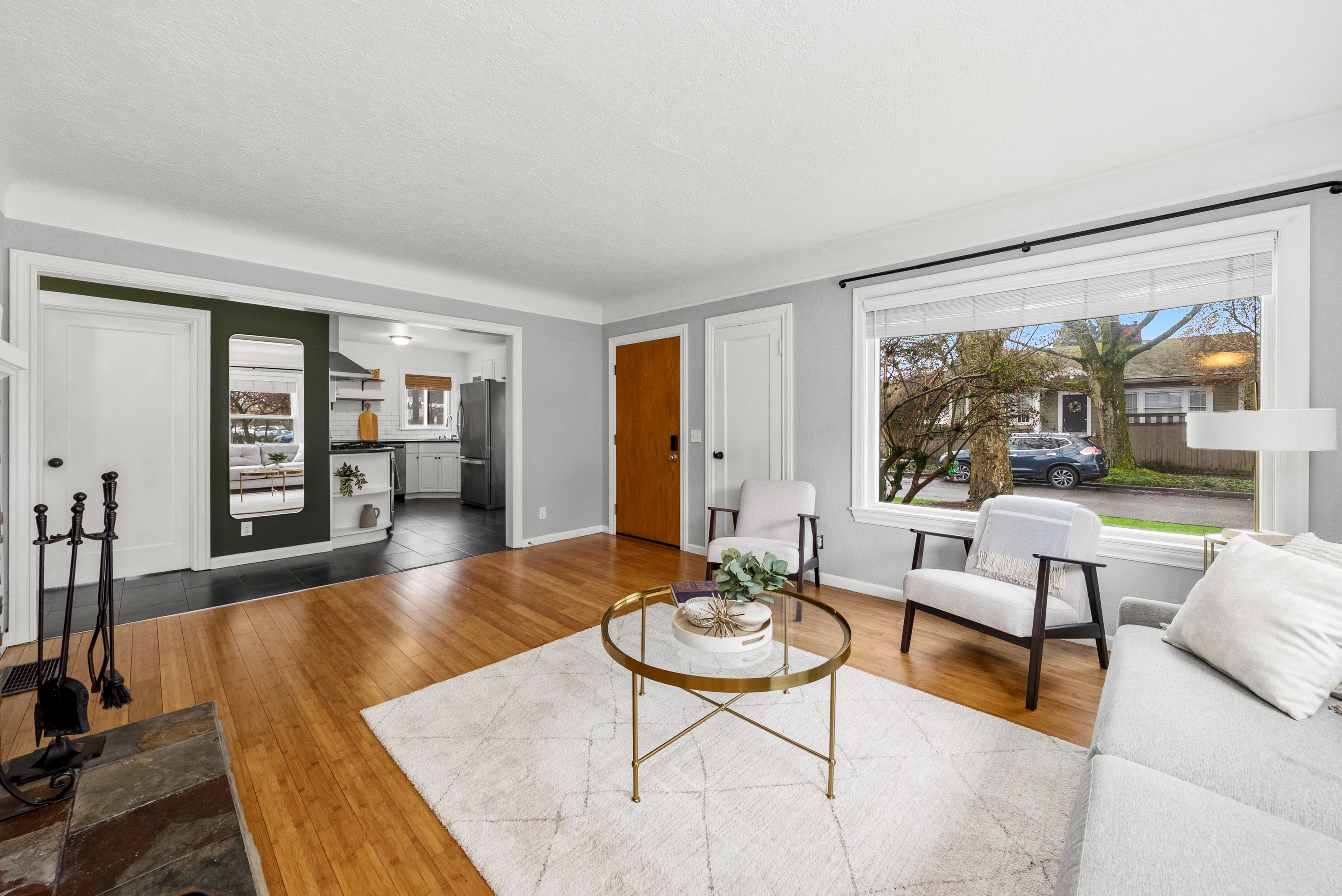 Living room toward kitchen